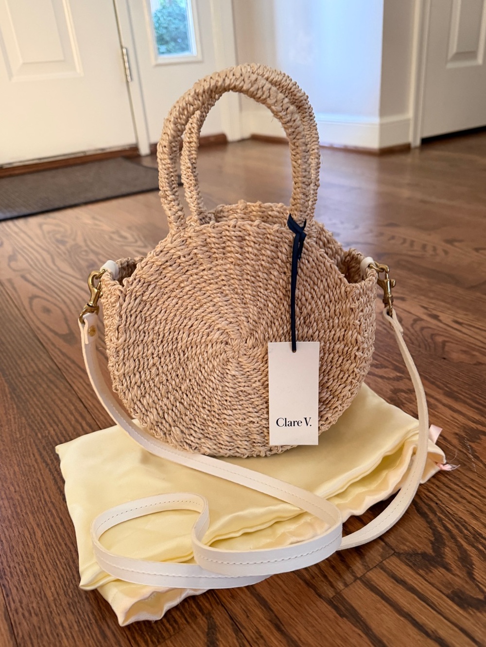 Clare V. Petite Alice Woven Handbag